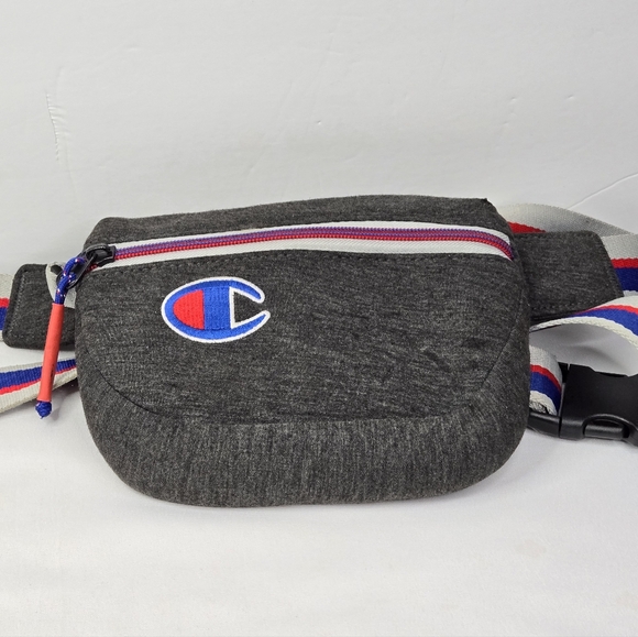Champion Authentic Multi purpose Belt Bag Gray Logo Sport Casual Fanny Pack - Picture 2 of 7